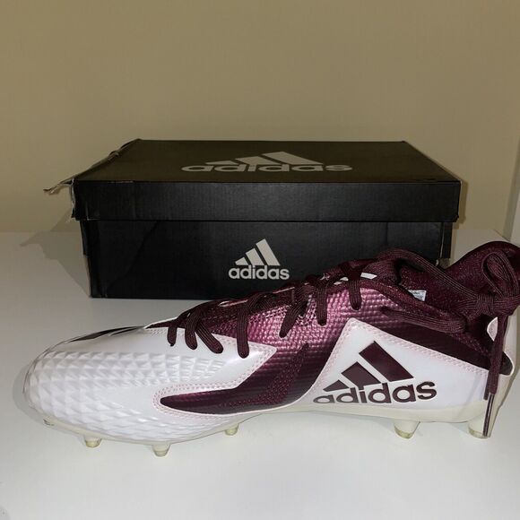 Adidas SM Freak X Carbon NCAA Football Cleats Maroon White D97756 Men's NEW 13.5 - Picture 3 of 6
